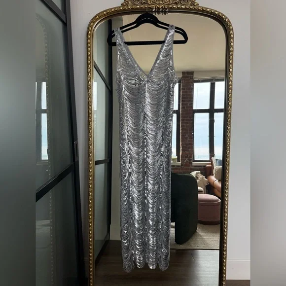 short white off the shoulder dress Ava Presley 29124 - Short Jersey Sheath Dress - Beaded Trim, Feather Short Sleeves, Mid-Open Back, Side Slit, Fitted 2 / Black